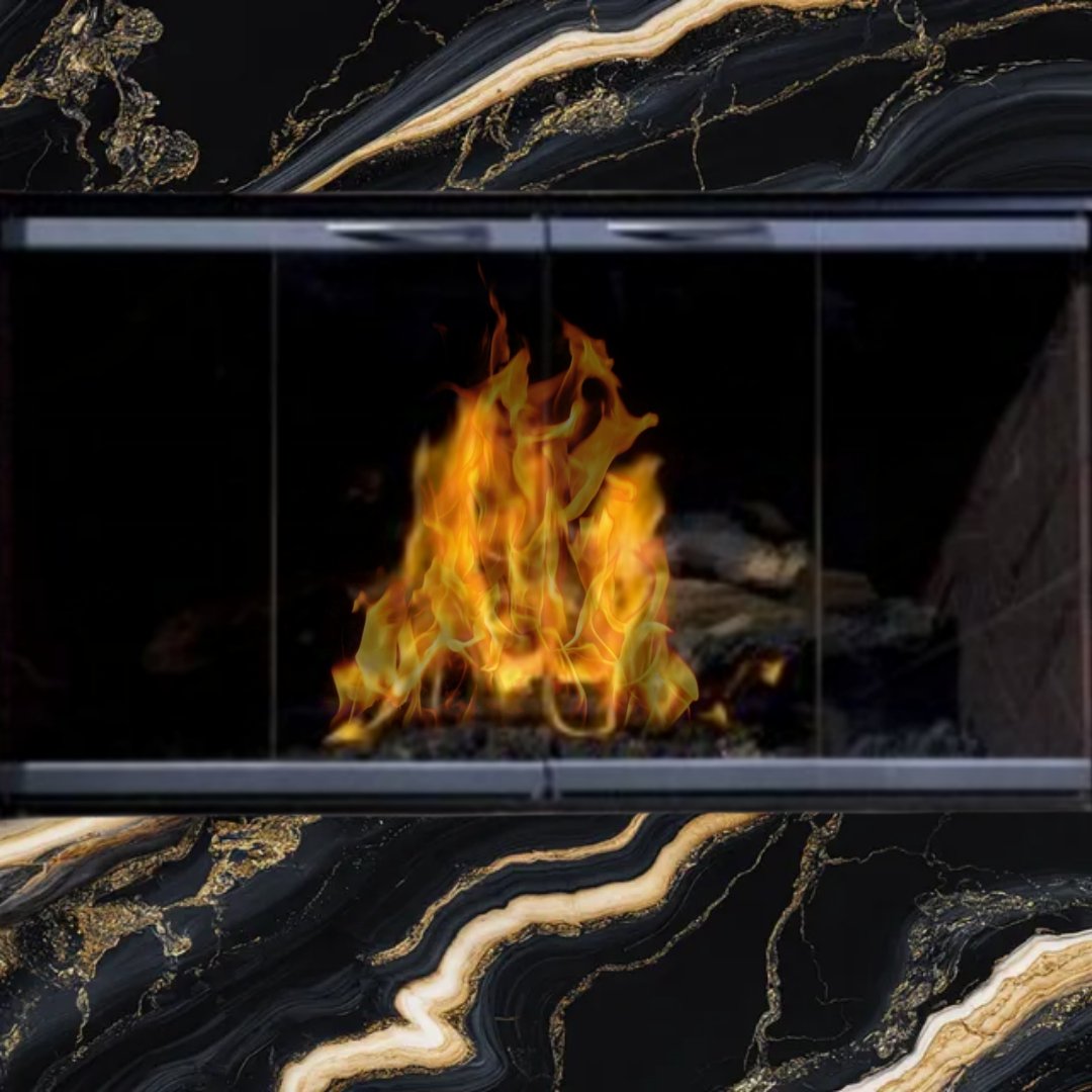 custom glass doors for fireplaces in Plano Texas